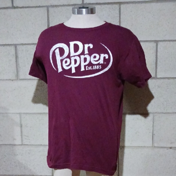 Dr Pepper Maroon T-Shirt Mens Size Medium - Picture 1 of 3